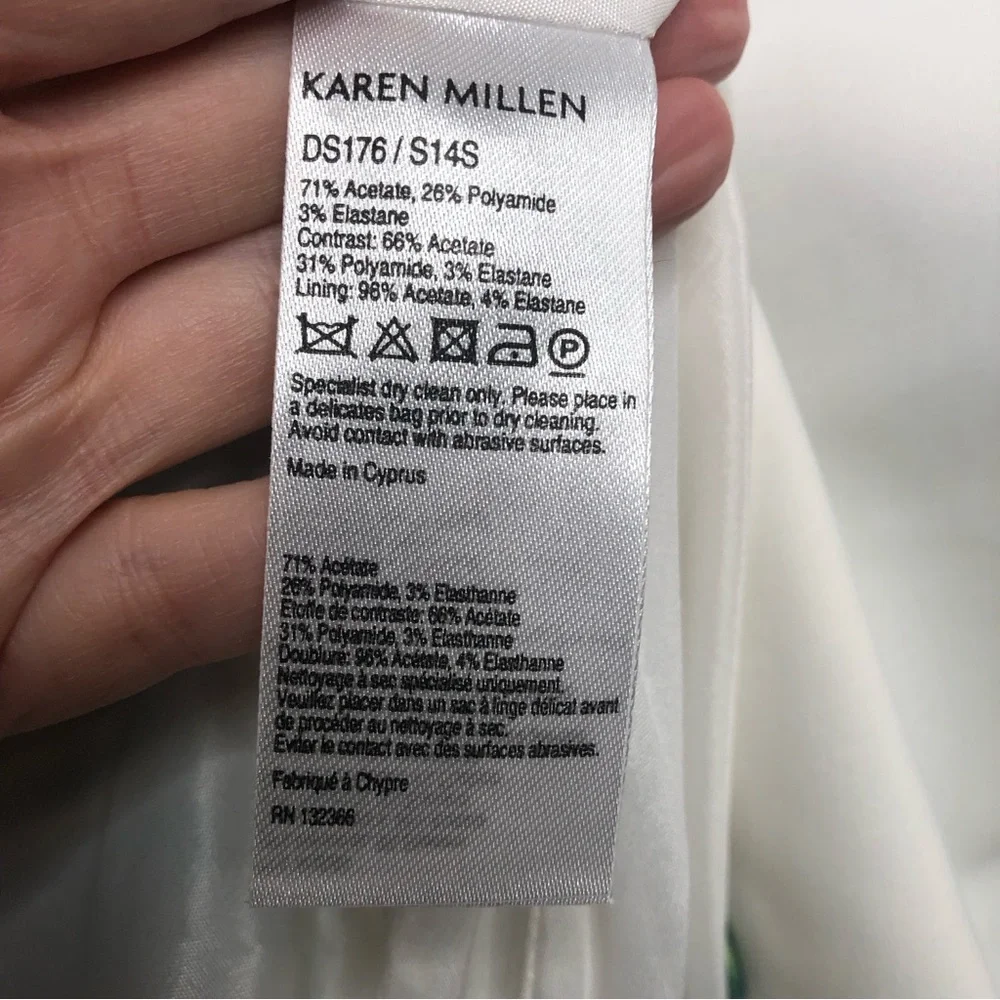 Karen Millen | Stretch Shift Dress | Tropics abstract Print | Sz 6 - Picture 12 of 12